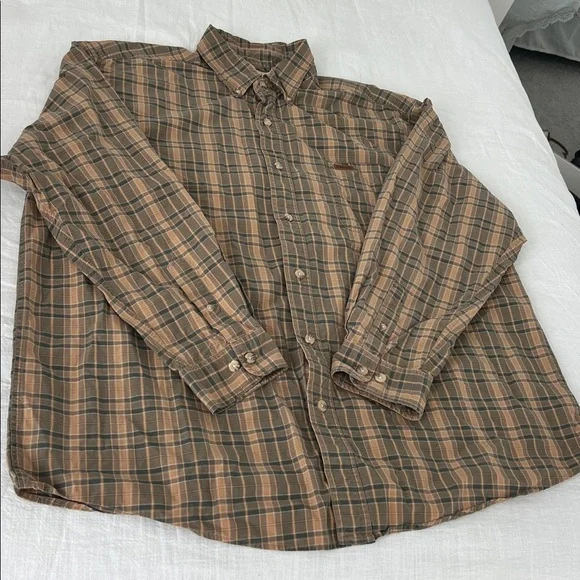 Vintage 90s Carhartt Plaid Long Sleeve Button Up Shirt Size XL - Picture 11 of 13